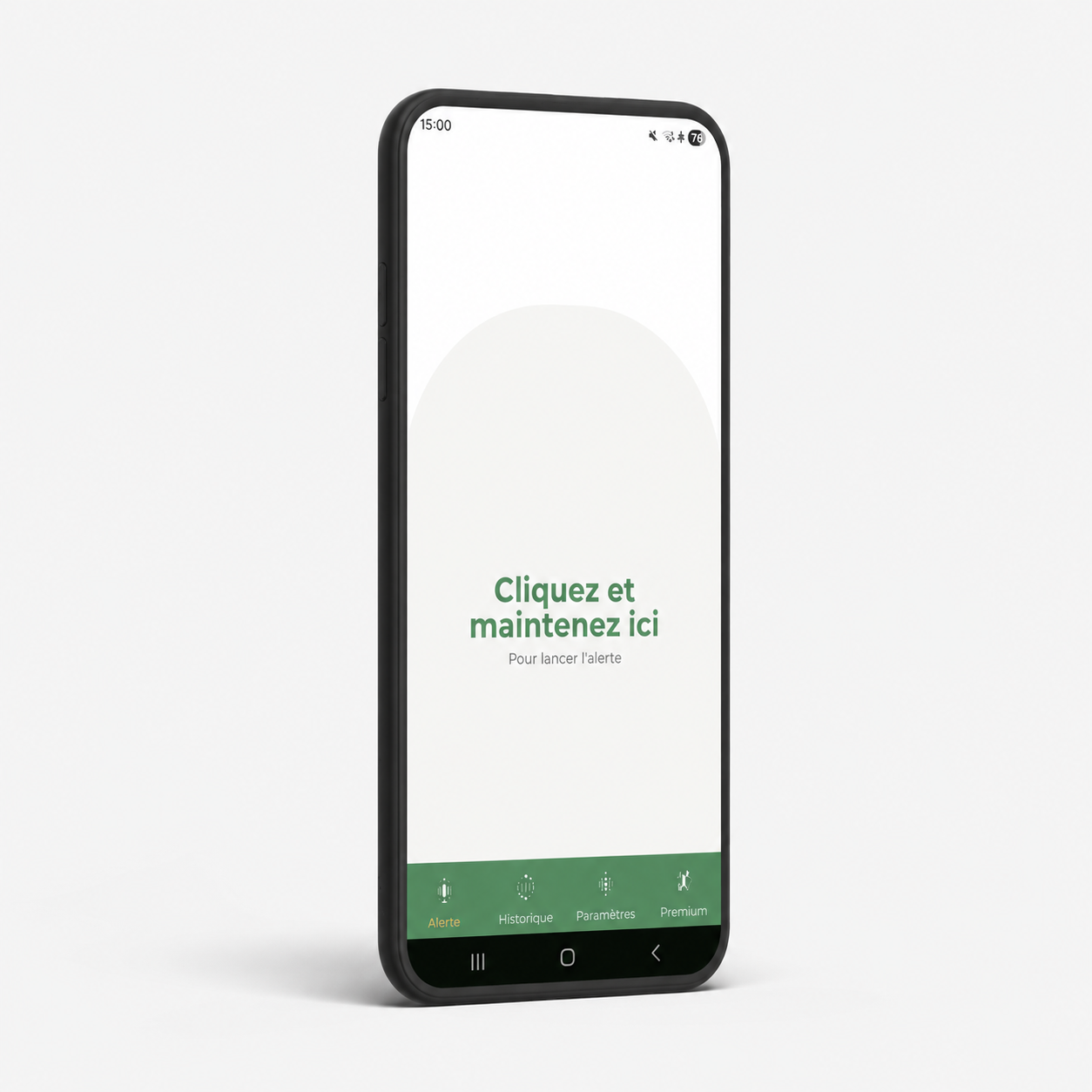 Écran de l'application Dinaps